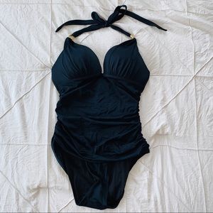 VS BLACK ONE PIECE BATHINGSUIT